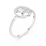 Gold Ring DR-6233, White Gold, view 2