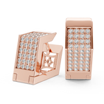 Gold Earrings L03-5, Rose Gold, view 1