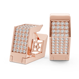 Gold Earrings L03-5, Rose Gold, view 1