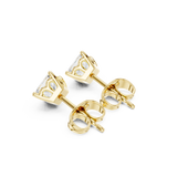 14K Solid Gold Lab Diamond Stud Earrings, Yellow Gold, view 2