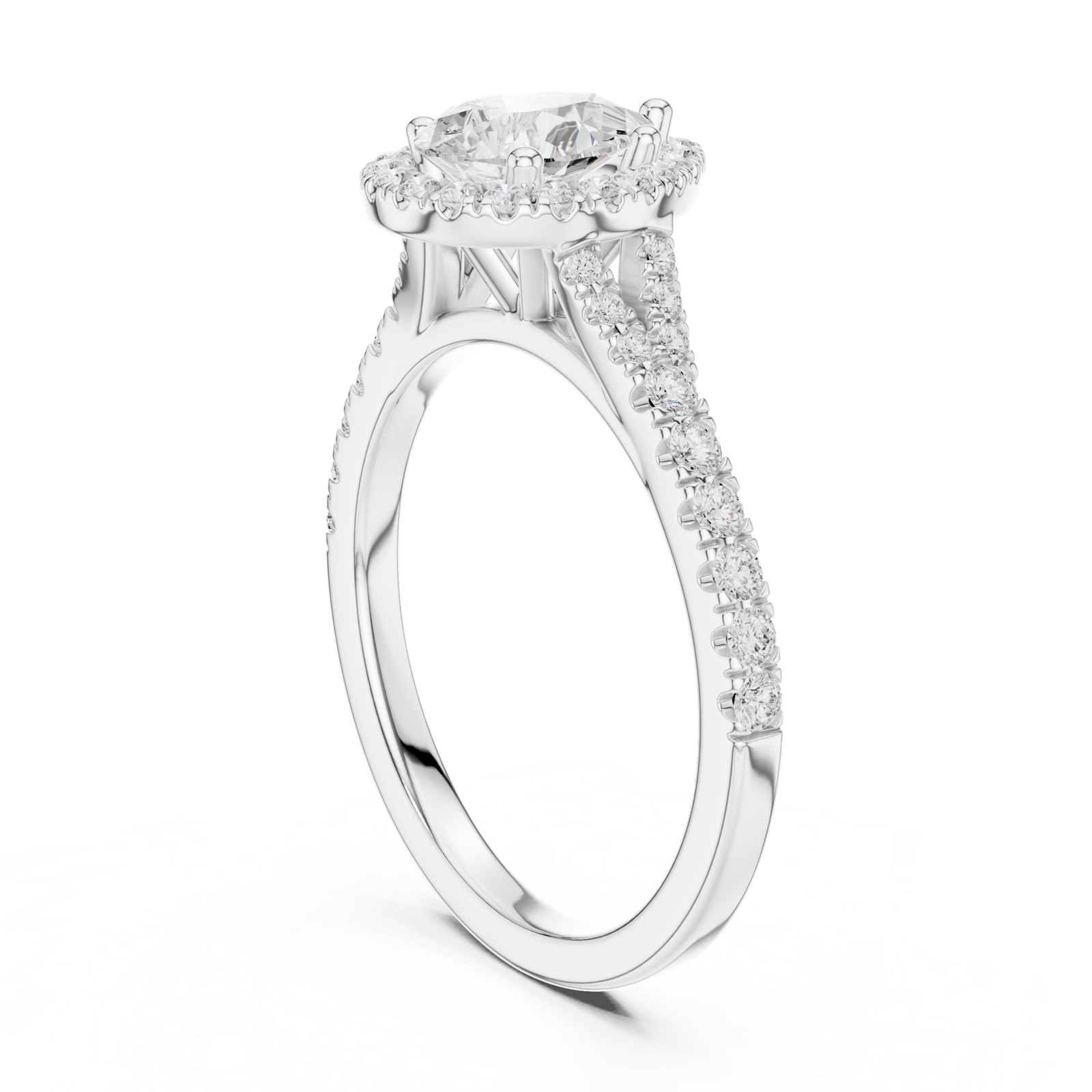 Gold Ring DDLR-911, White Gold, view 1