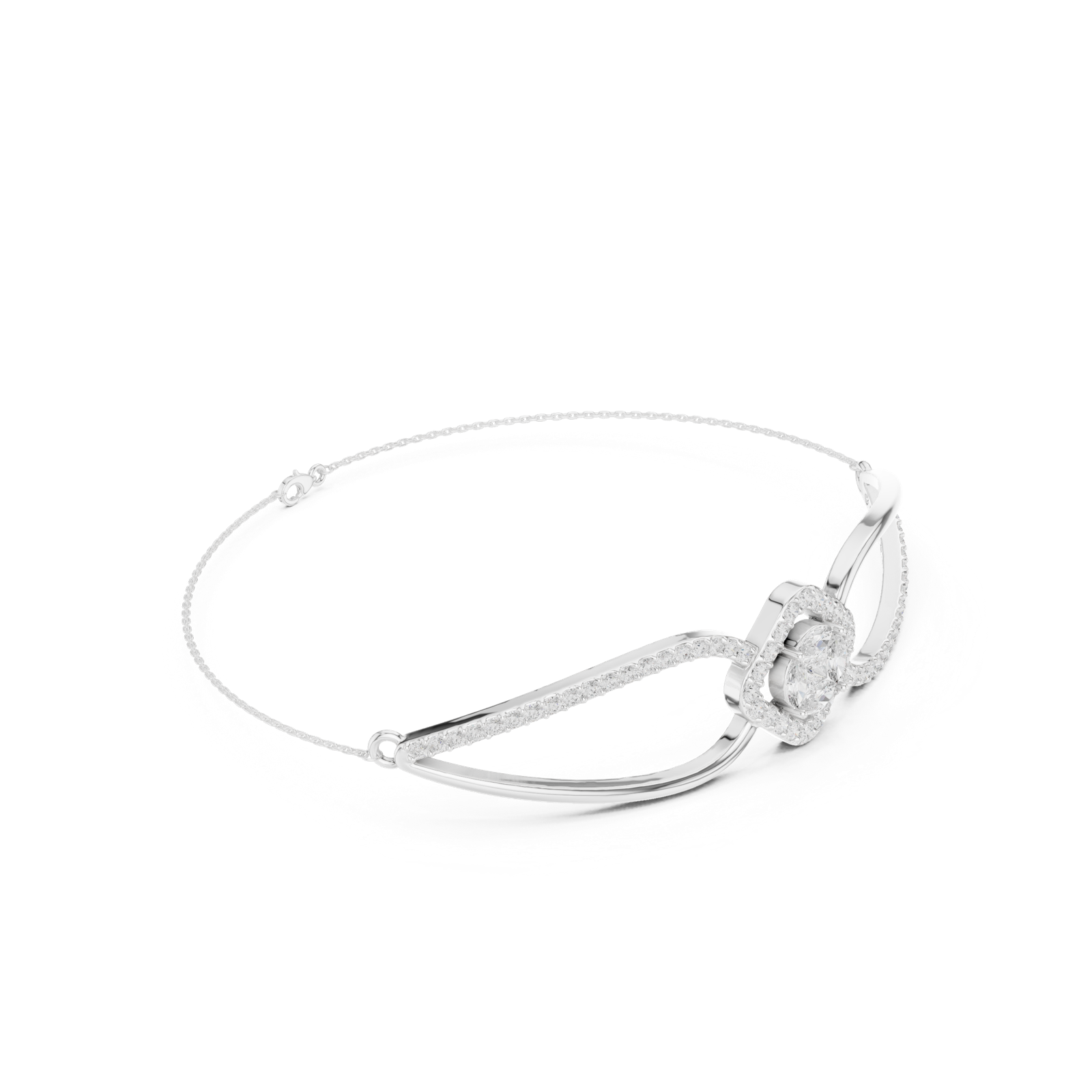 Gold Bracelet SBWB (16), White Gold, view 1