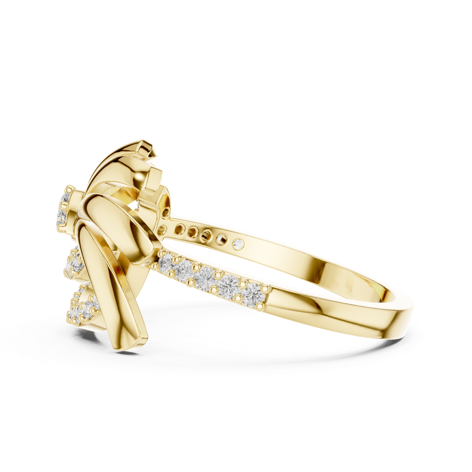 Gold Ring LR-01 (86), Yellow Gold, view 3