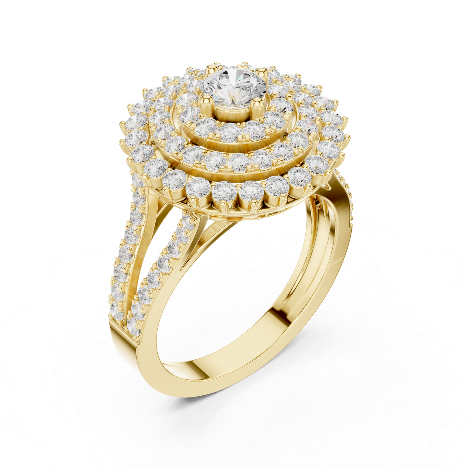 Gold Ring DDLR-761, Yellow Gold, view 2
