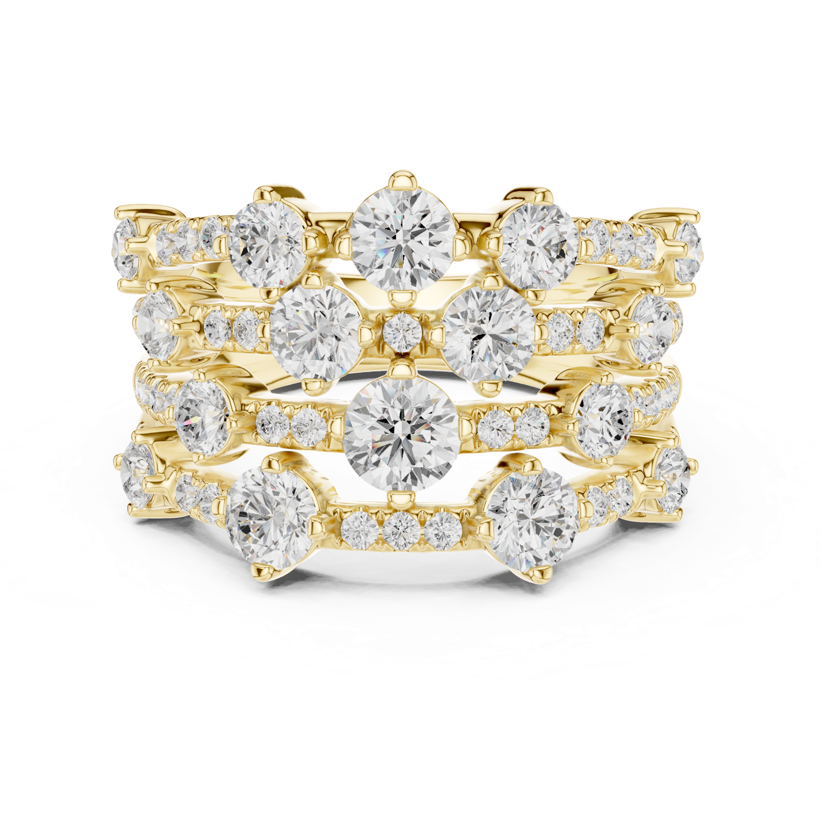 Gold Ring DDLR-866, Yellow Gold, view 4