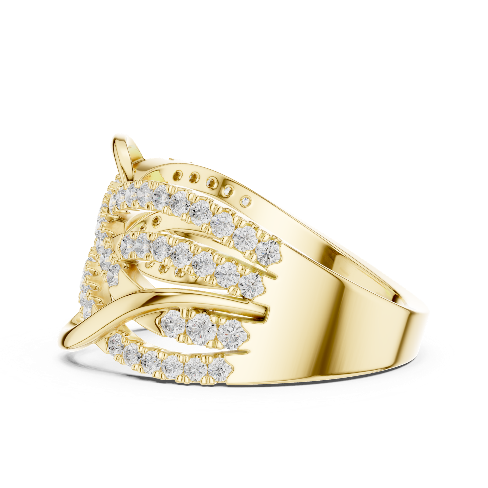 Gold Ring SBWR(42), Yellow Gold, view 3