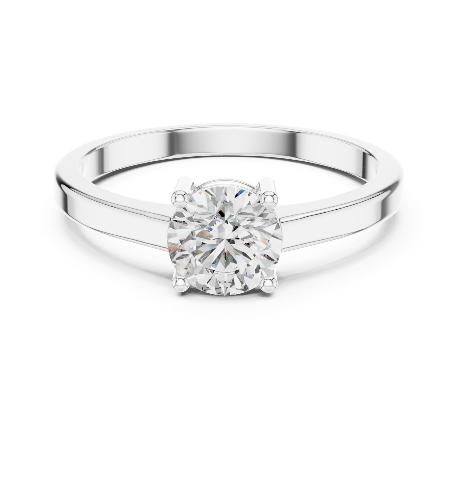 Gold Ring ALR-28, White Gold, view 4
