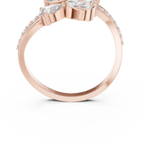 Gold Ring HLR -58, Rose Gold, view 4