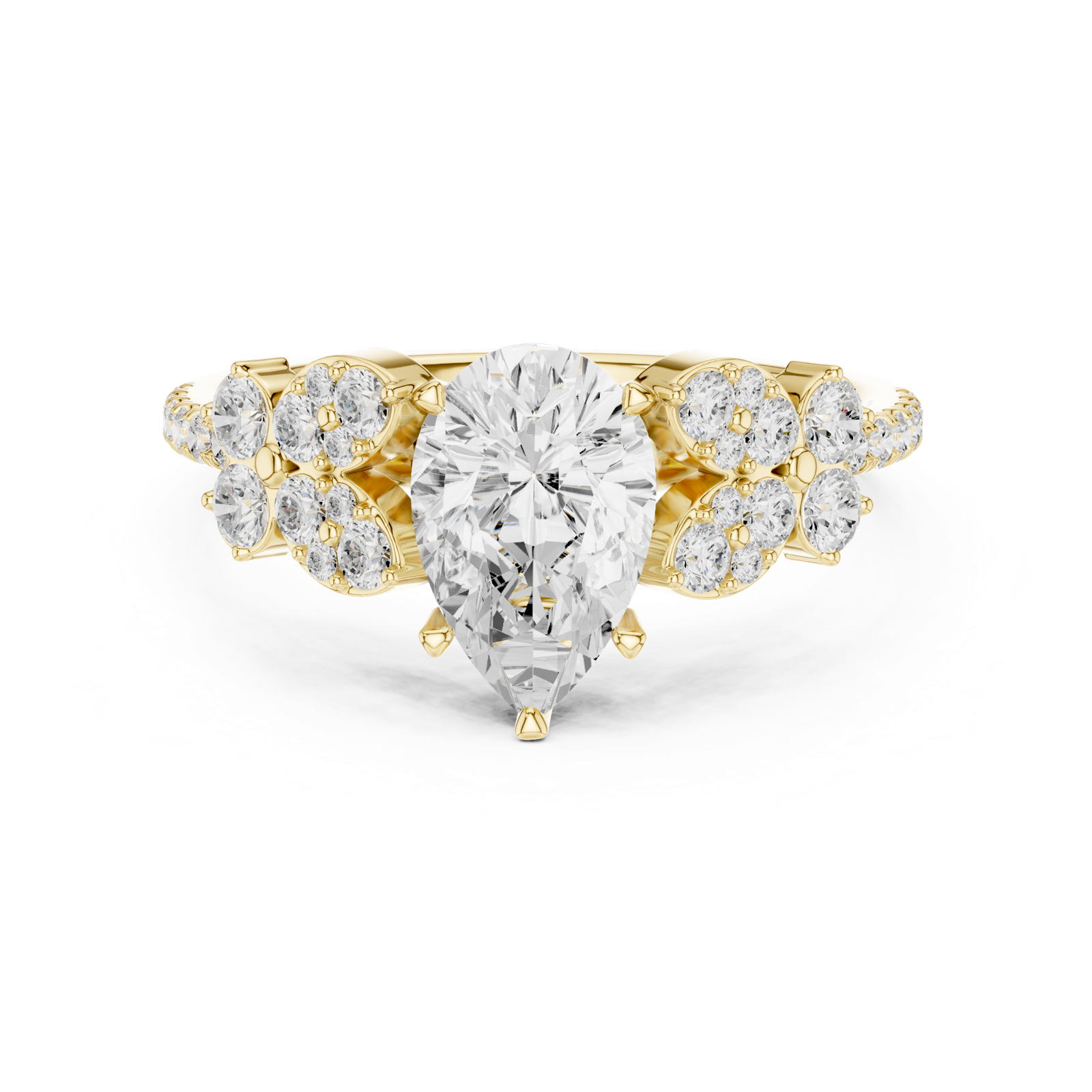 Gold Ring DDLR-1083, Yellow Gold, view 4