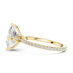 Gold Jewelry L36-16, Princess center stone, Yellow Gold, view 3