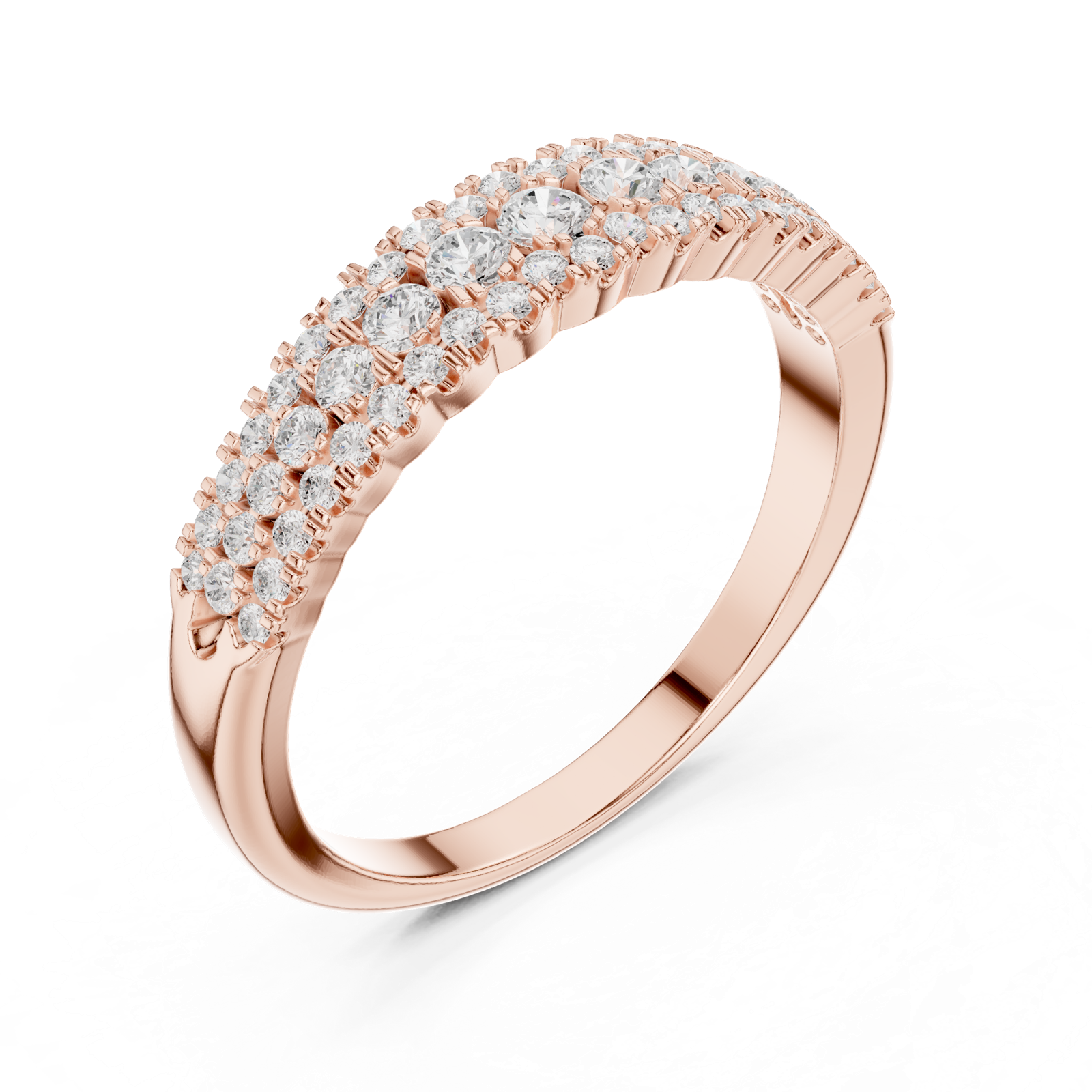 Gold Ring DDLR-449, Rose Gold, view 2