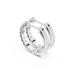 Gold Earrings SBER(24), White Gold, view 2