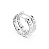 Gold Earrings SBER(24), White Gold, view 2
