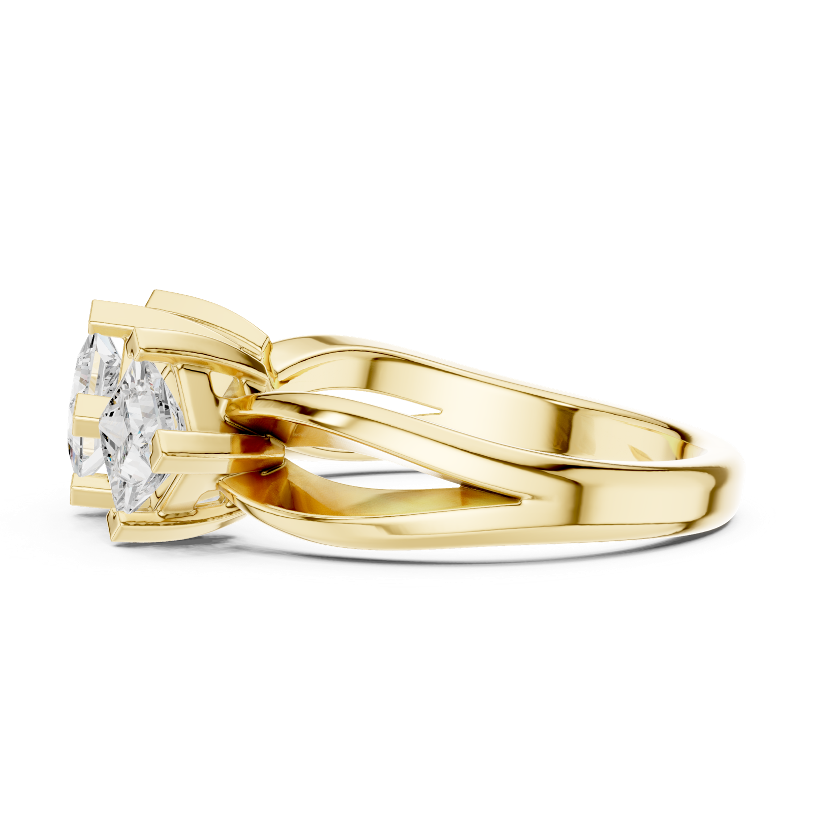 Gold Ring DDLR-488, Yellow Gold, view 3