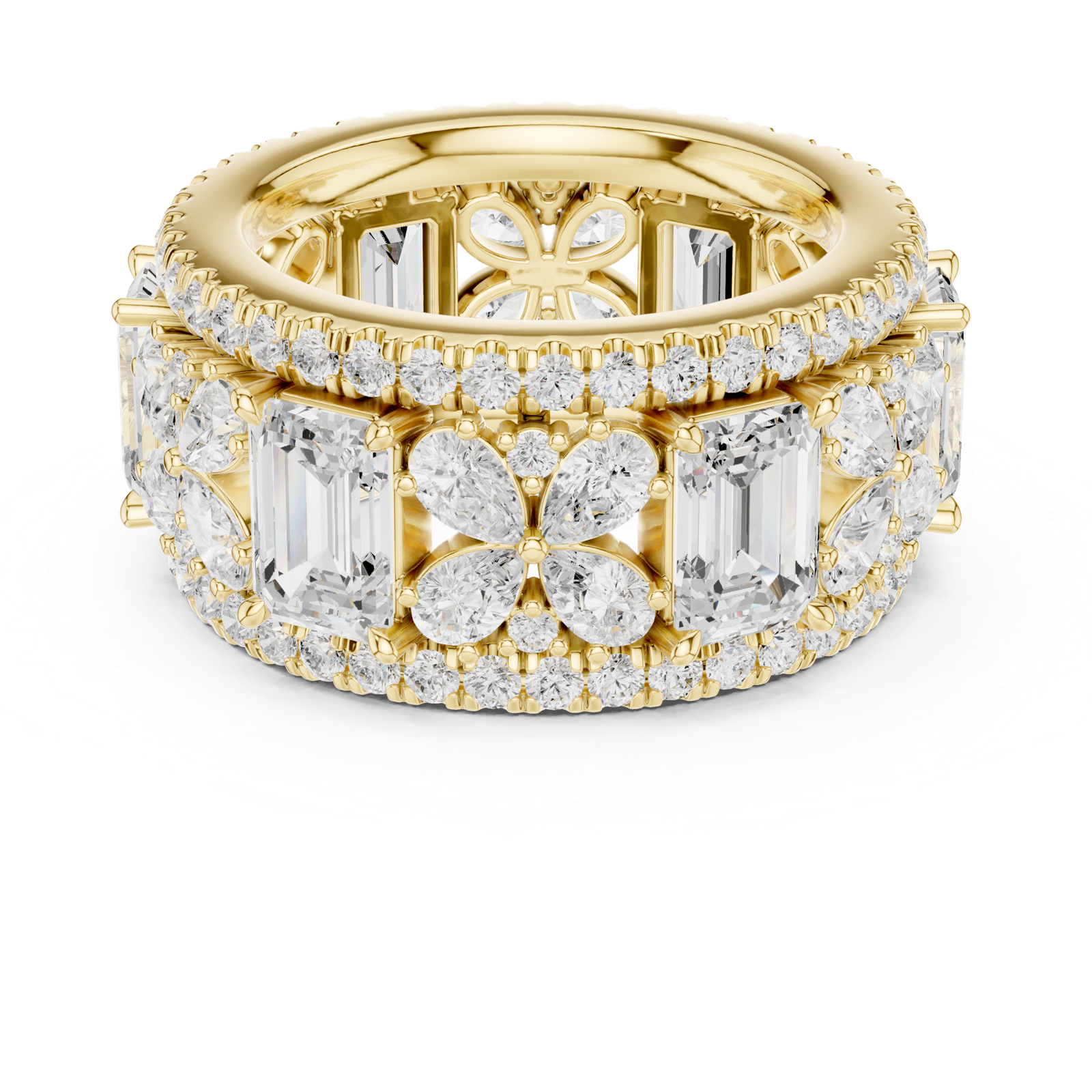 Gold Ring DDLR-305, Yellow Gold, view 4