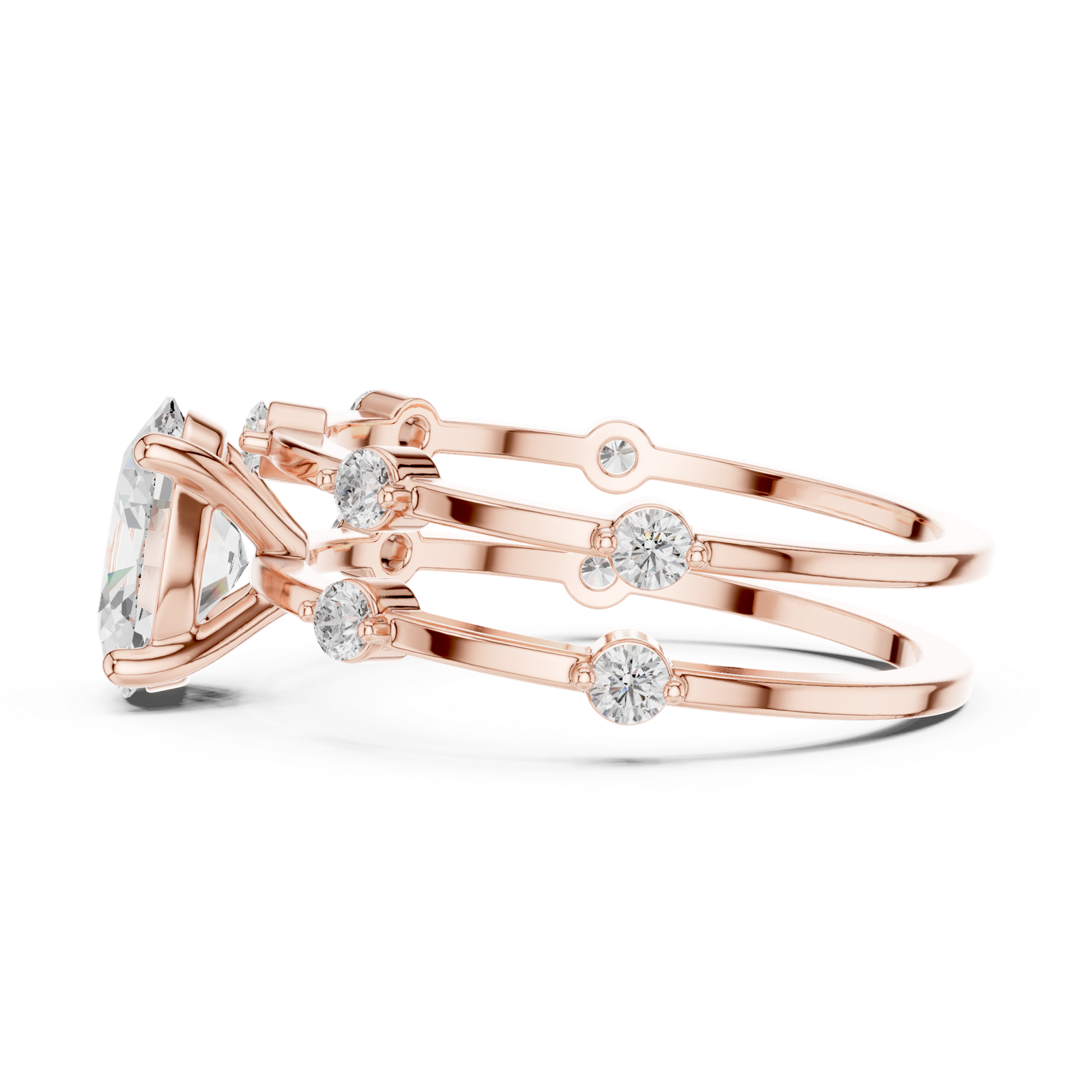 Gold Ring SBWR(24), Rose Gold, view 3