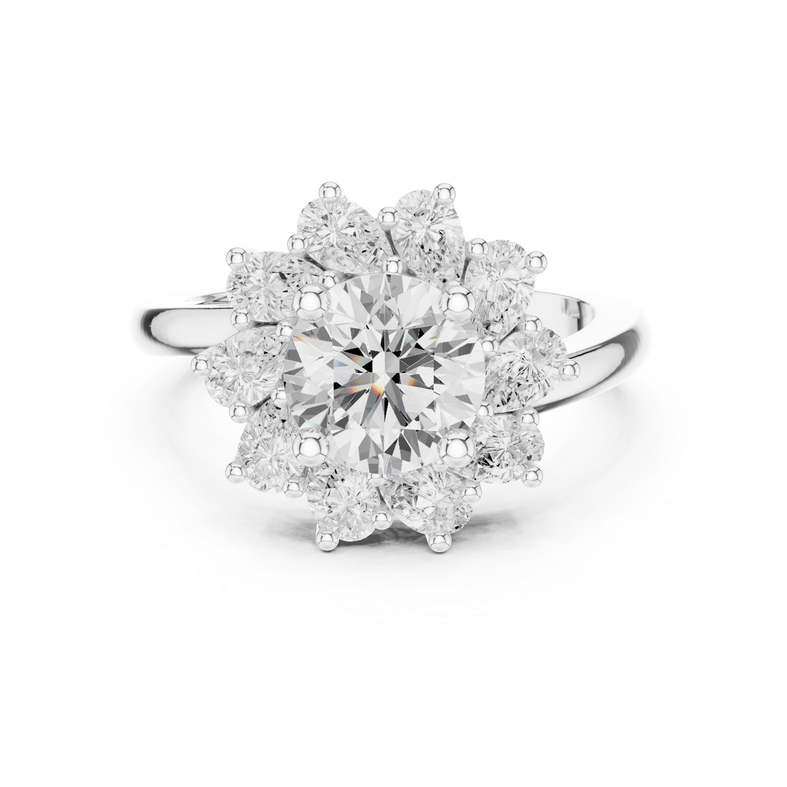 Gold Ring DDLR-405, White Gold, view 4