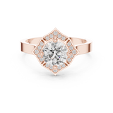 Gold Ring DDLR-327, Rose Gold, view 4