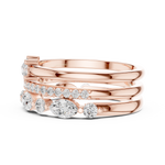 Gold Ring DDLR-383, Rose Gold, view 3
