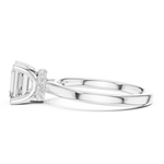 Gold Ring DDLR-176, Emerald center stone, White Gold, view 3