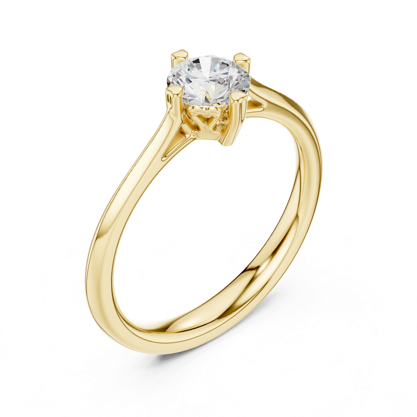 Gold Ring DDLR-548, Yellow Gold, view 2