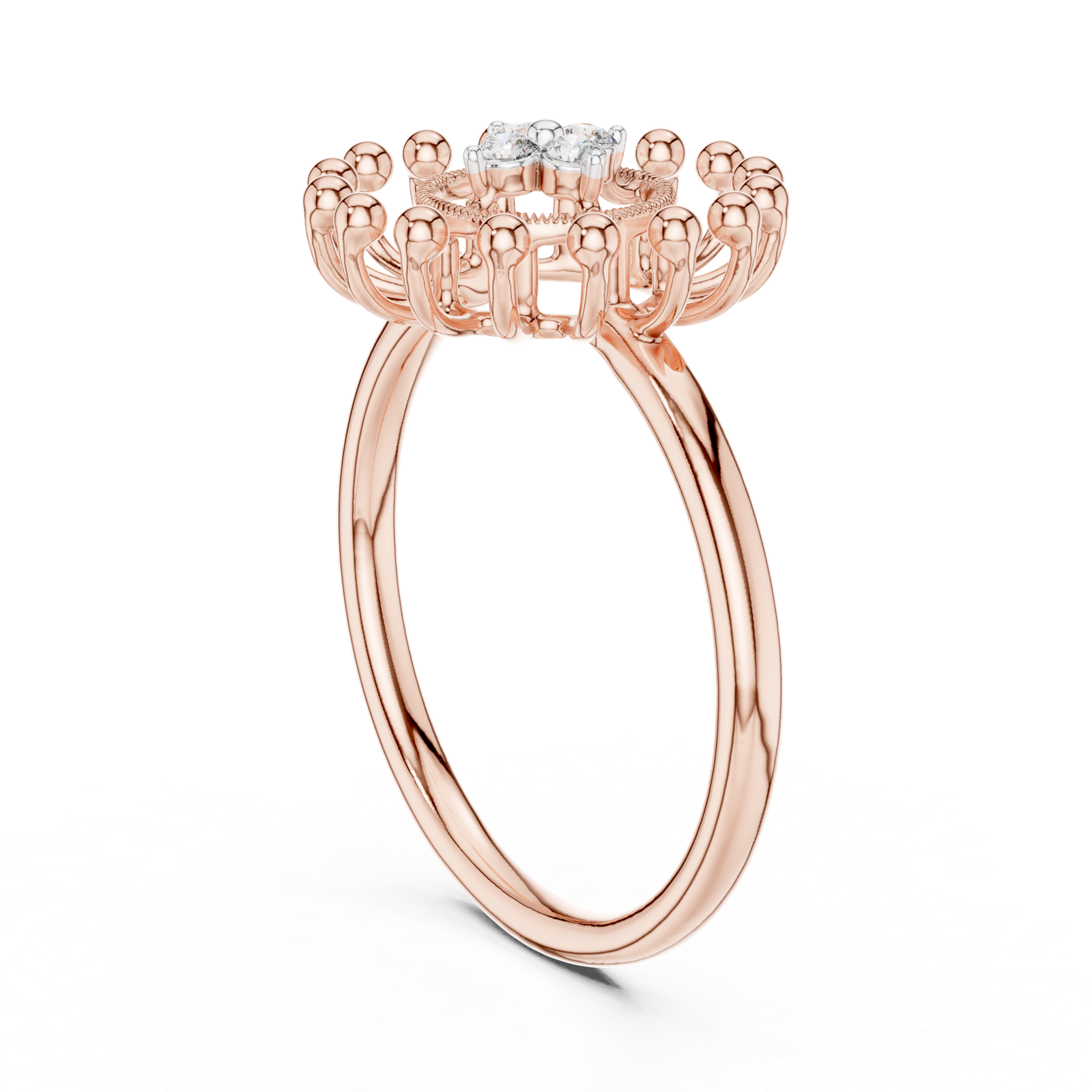 Gold Ring 12-10056@L, Rose Gold, view 1