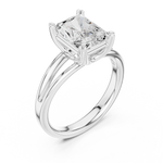 Gold Jewelry L36-7, Radiant center stone, White Gold, view 2