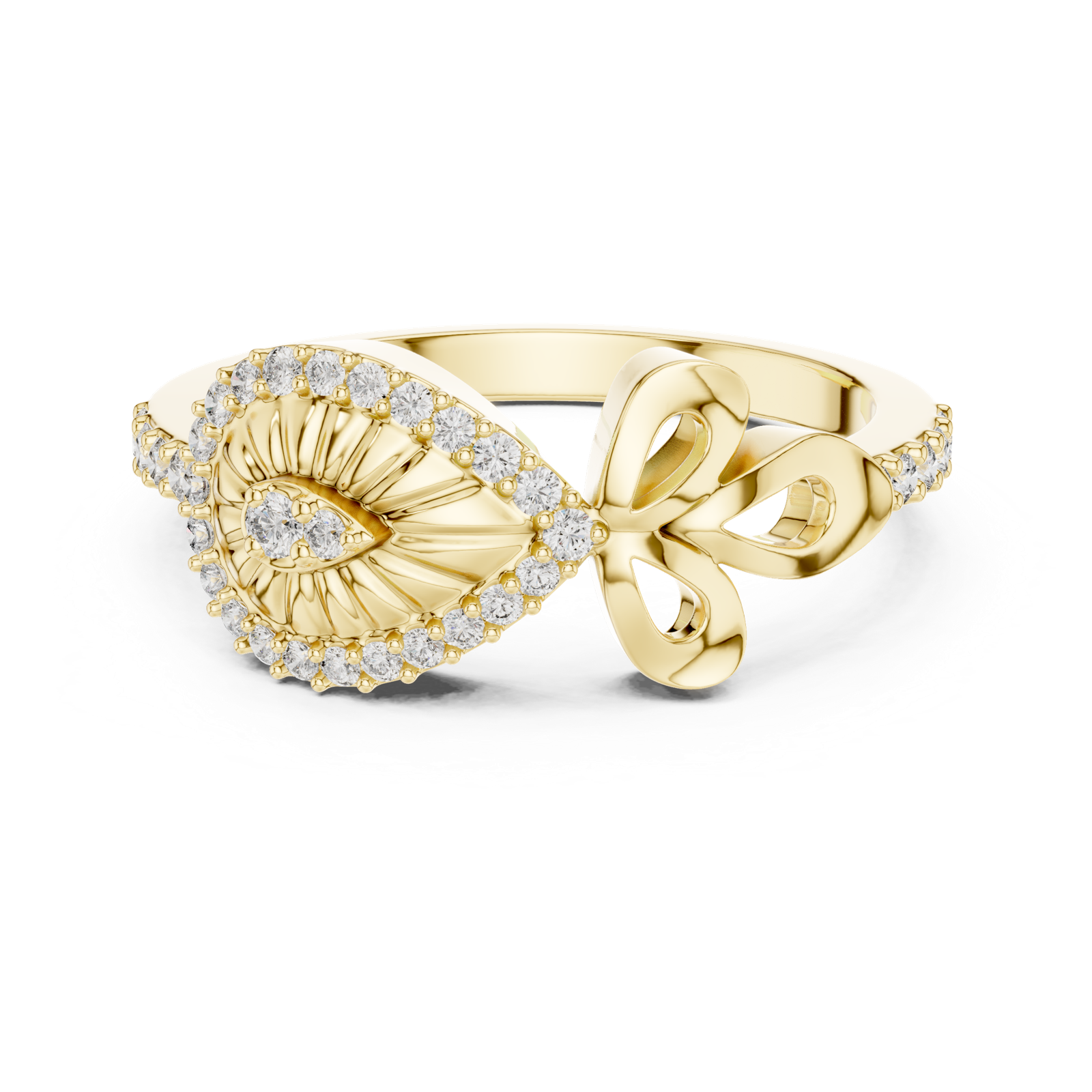 Gold Ring LR-01 (90), Yellow Gold, view 4