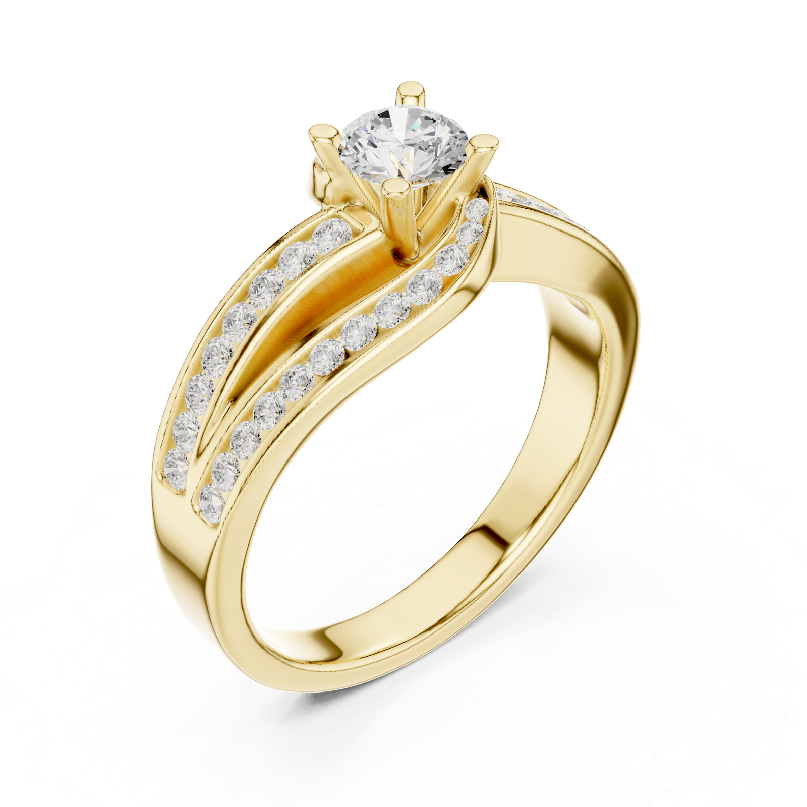 Gold Ring LR-0292, Yellow Gold, view 2