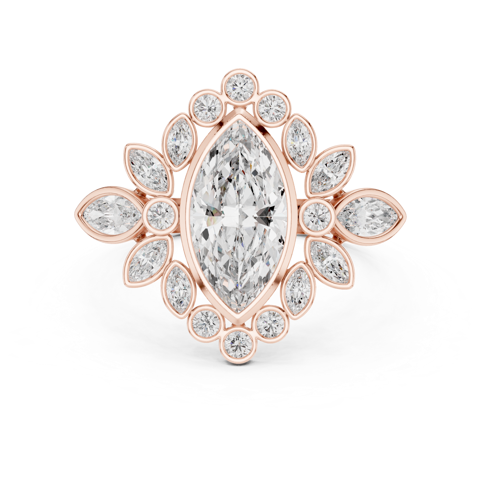 Gold Pendant 9-10019L_33, Rose Gold