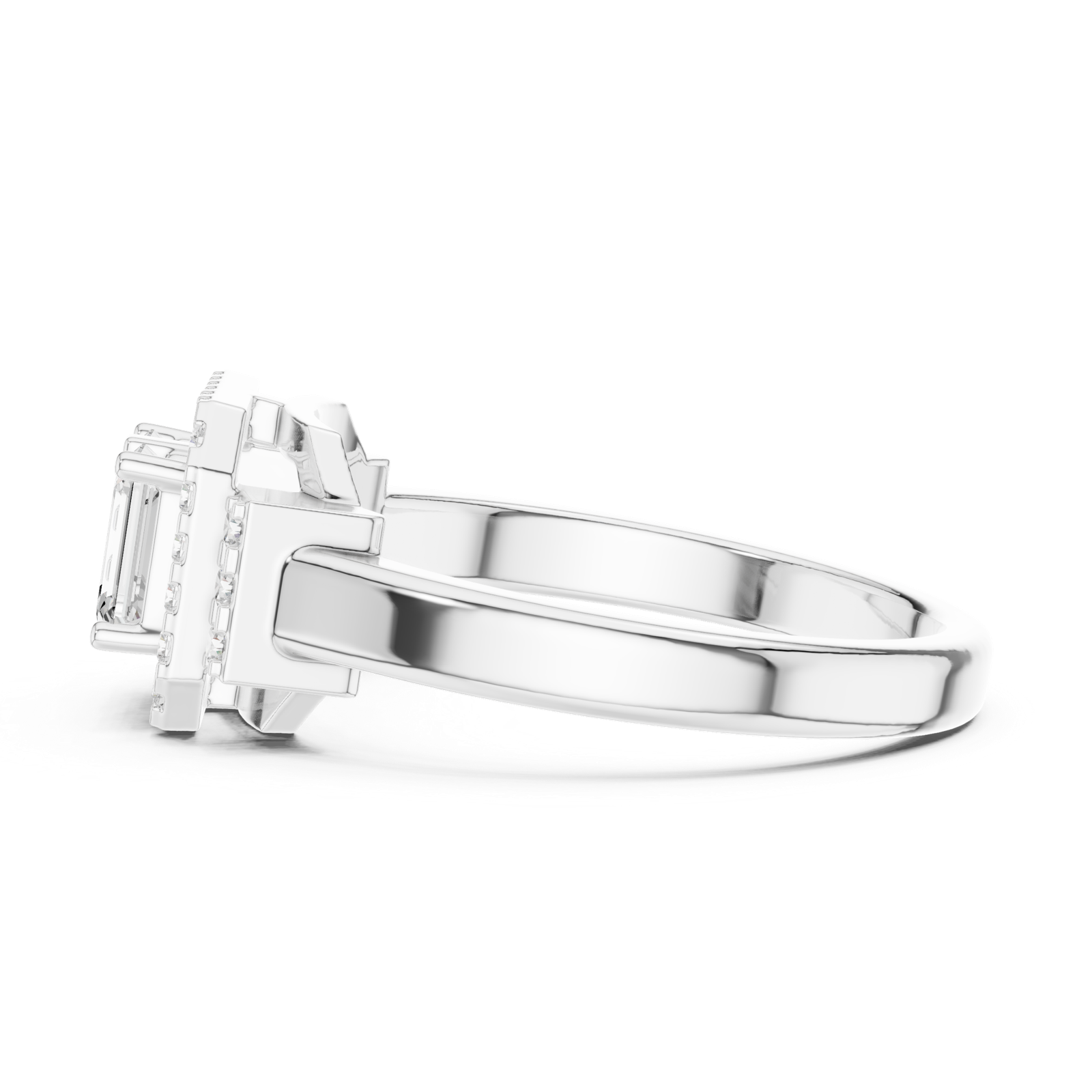Gold Ring DDLR-534, White Gold, view 3