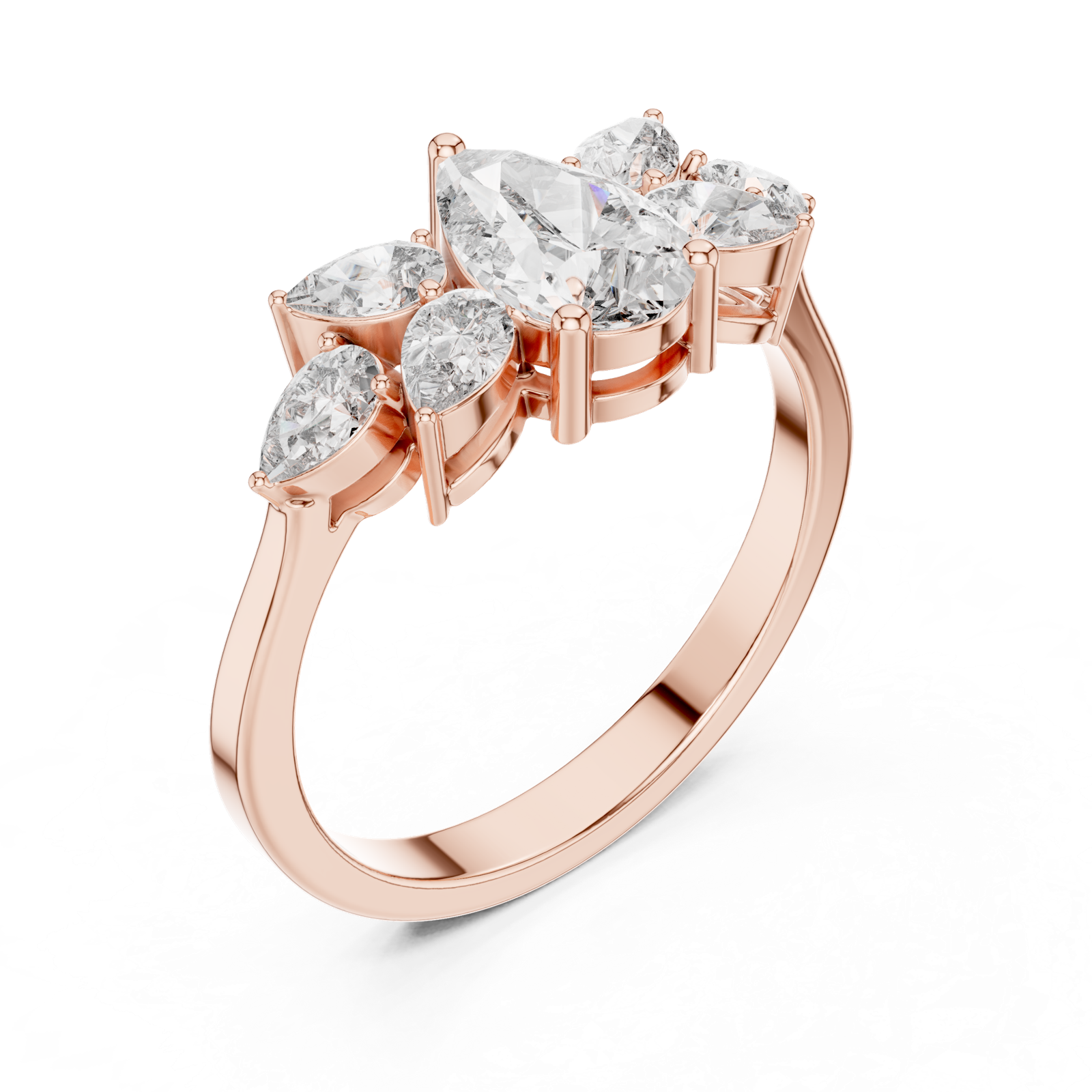 Gold Ring AVBLR-132, Rose Gold, view 2