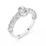Gold Ring ALR-55, White Gold, view 2