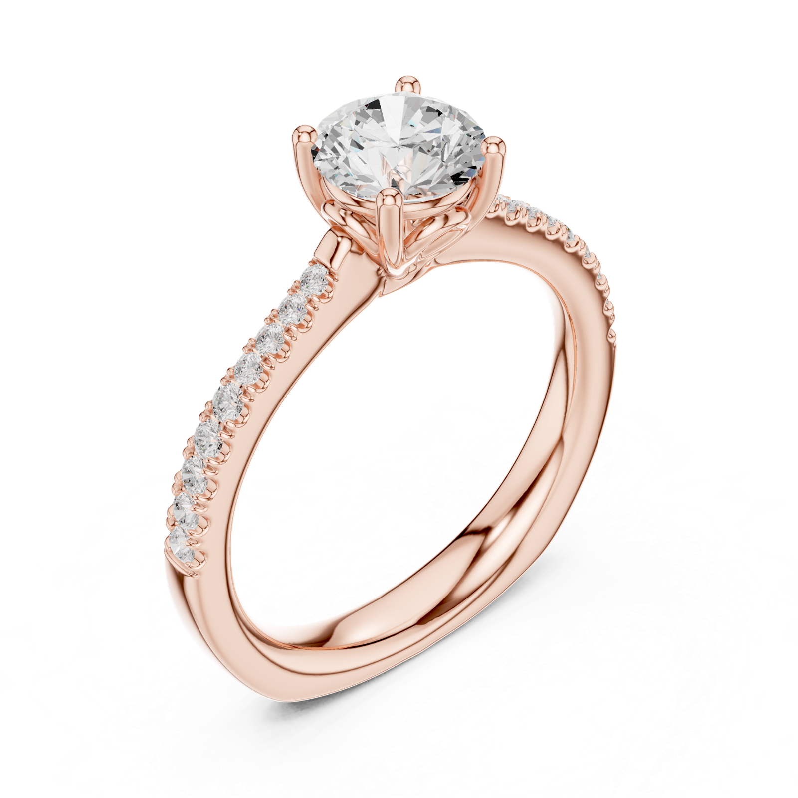 Gold Ring DDLR-651, Rose Gold, view 2