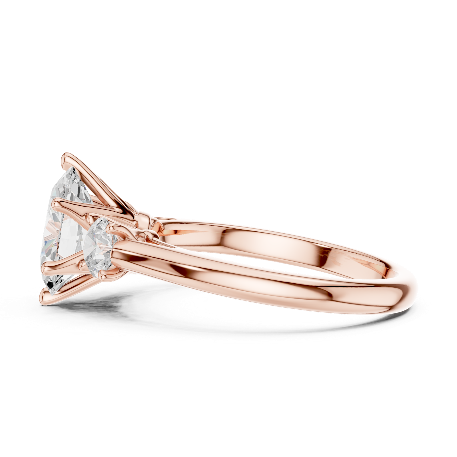 Gold Ring DDLR-895, Rose Gold, view 3