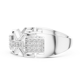 Gold Ring LR-01 (51), White Gold, view 3