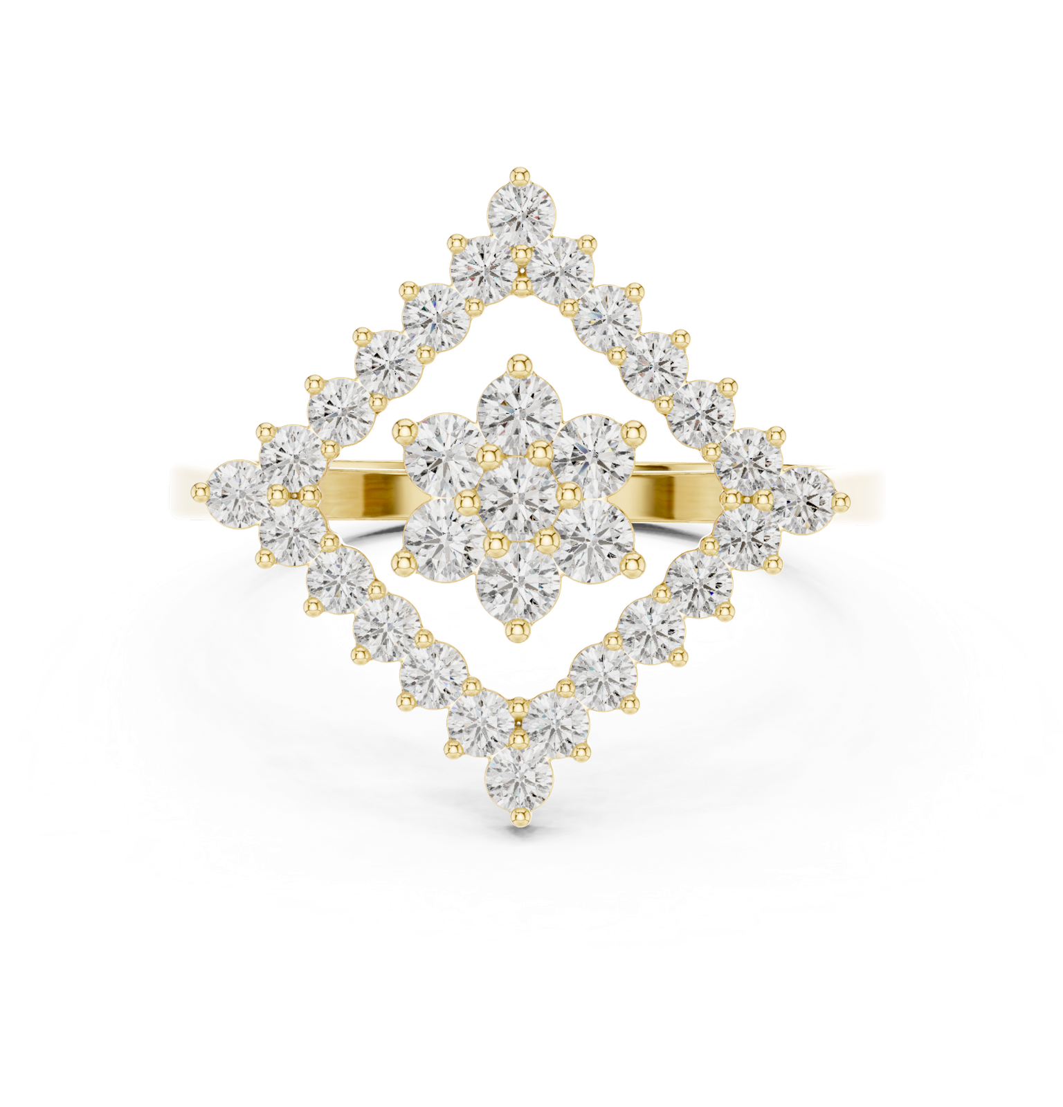 Gold Ring ALR-177, Yellow Gold, view 4