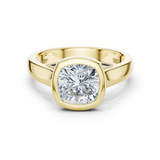 Gold Jewelry L36-3, Cushion center stone, Yellow Gold