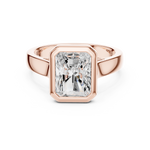 Gold Jewelry L36-3, Radiant center stone, Rose Gold, view 4
