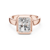 Gold Jewelry L36-3, Radiant center stone, Rose Gold, view 4
