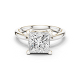 Gold Ring DDLR-175, Princess center stone, White Gold