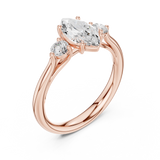 Gold Ring DDLR-726, Rose Gold, view 2