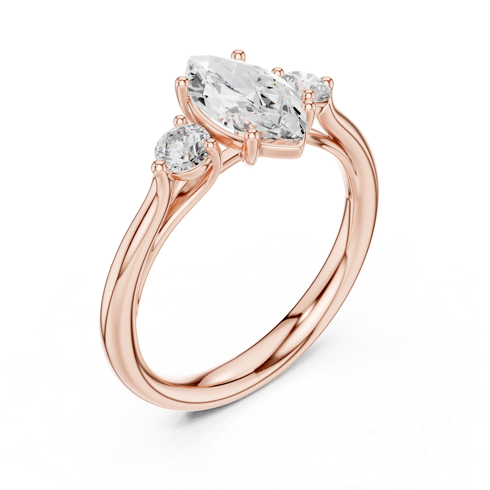 Gold Ring DDLR-726, Rose Gold, view 2