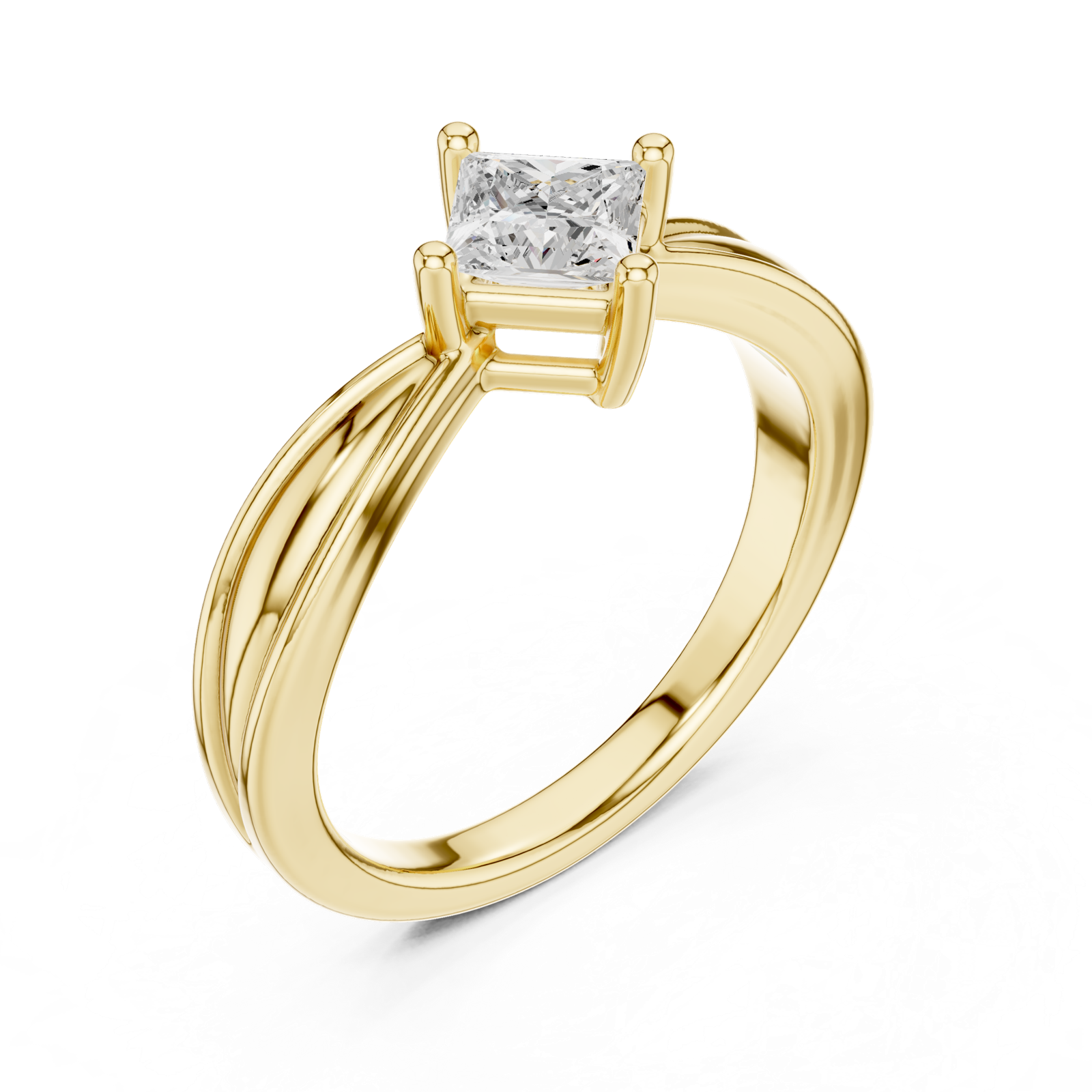 Gold Ring DDLR-527, Yellow Gold, view 2