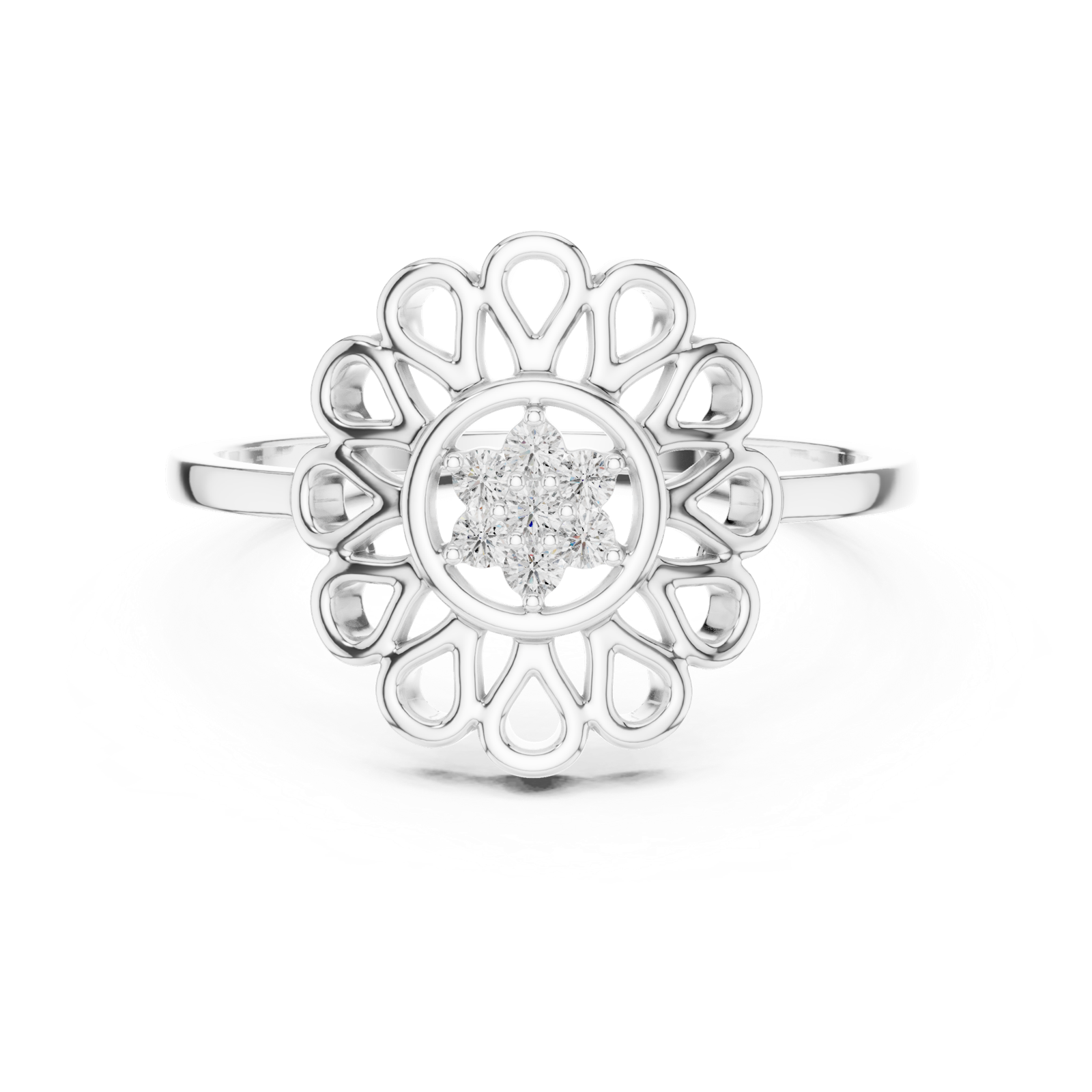 Gold Ring DR-6252, White Gold