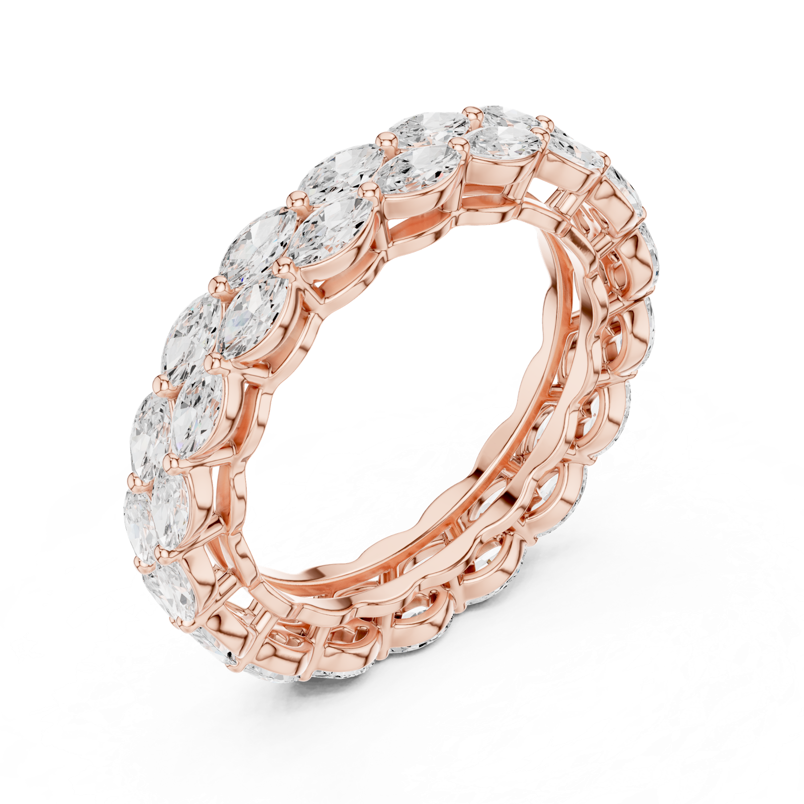 Gold Ring DDLR-309, Rose Gold, view 2