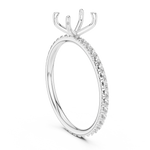 Gold Jewelry L36-15, Radiant center stone, White Gold, view 1