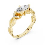 Gold Ring DDLR-510, Yellow Gold, view 2