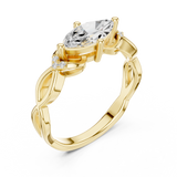 Gold Ring DDLR-510, Yellow Gold, view 2