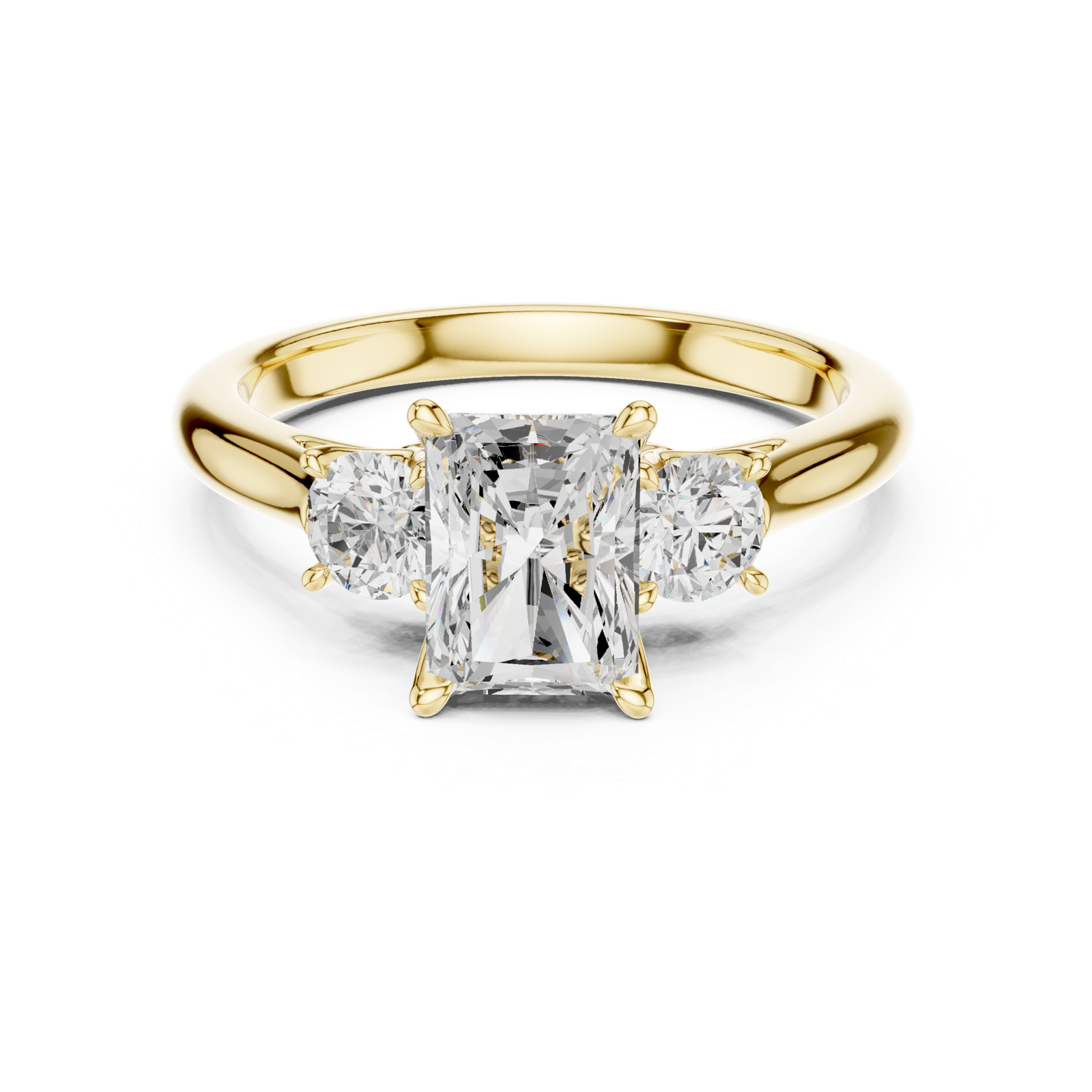 Gold Ring DDLR-896, Yellow Gold, view 4